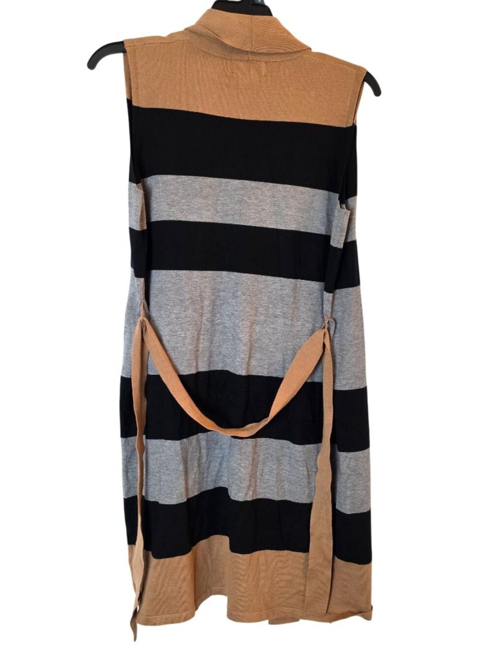Truth by Republic Duster Sweater Women's M Striped Belted Long Cardigan NWT - Picture 2 of 7